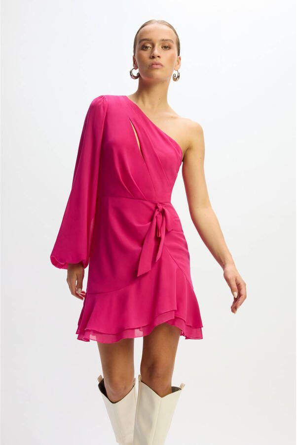 Refined Department korte jurk roze - Foto 3