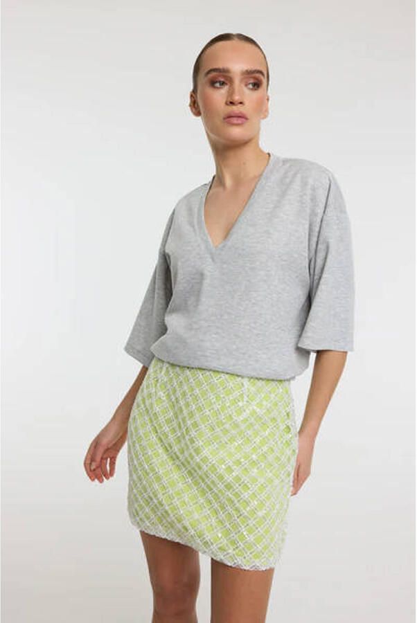 REFINED DEPARTMENT Dames Rokken Yael Lime - Foto 4