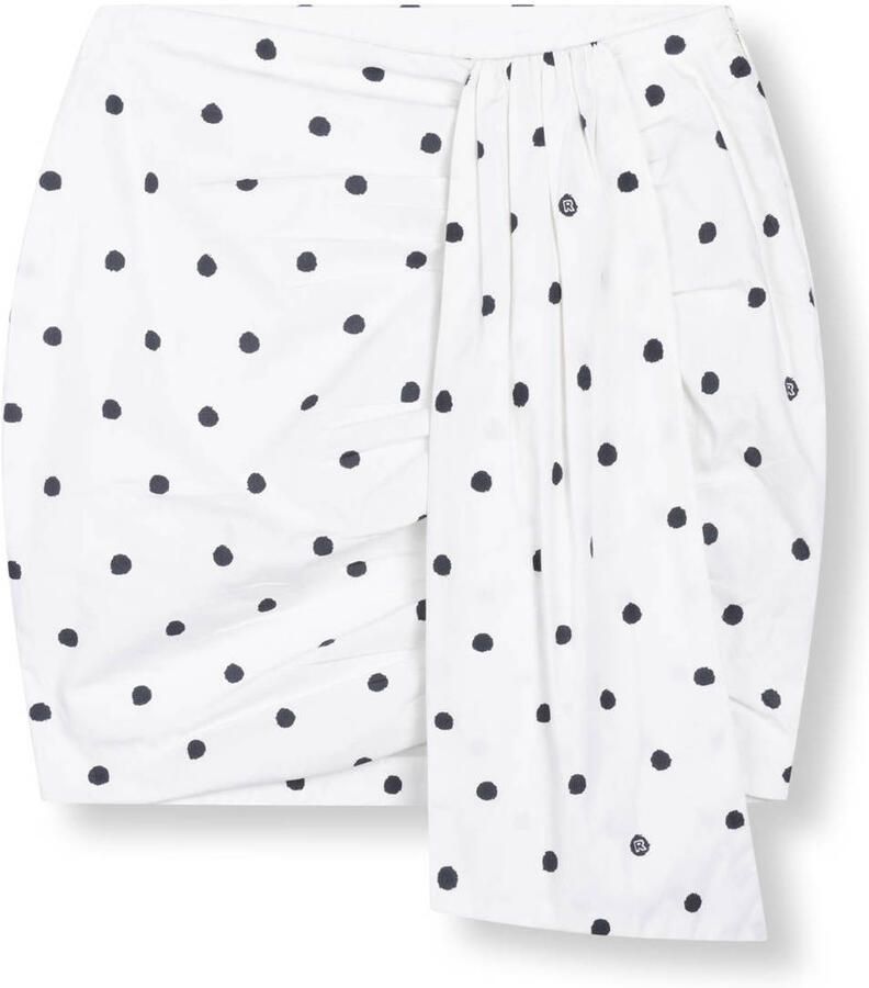 Refined Department korte rok met stippen wit - Foto 2
