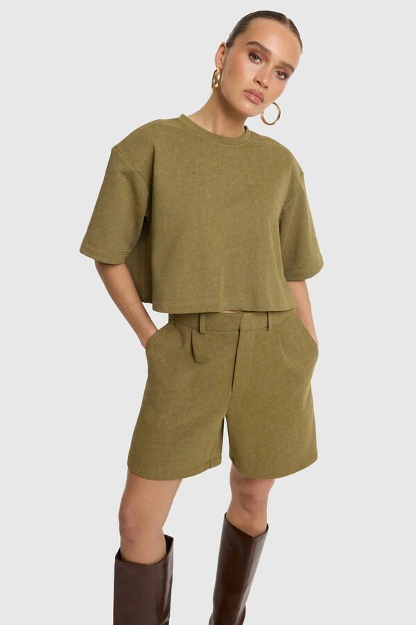 Refined Department loose fit bermuda short groen