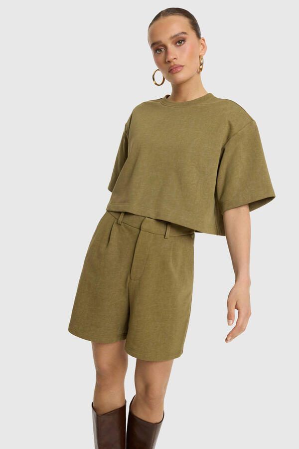 Refined Department loose fit bermuda short groen - Foto 3