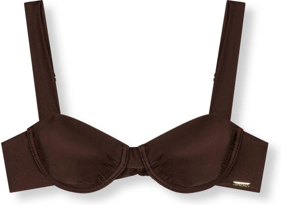 Refined Department niet-voorgevormde beugel bikinitop bruin