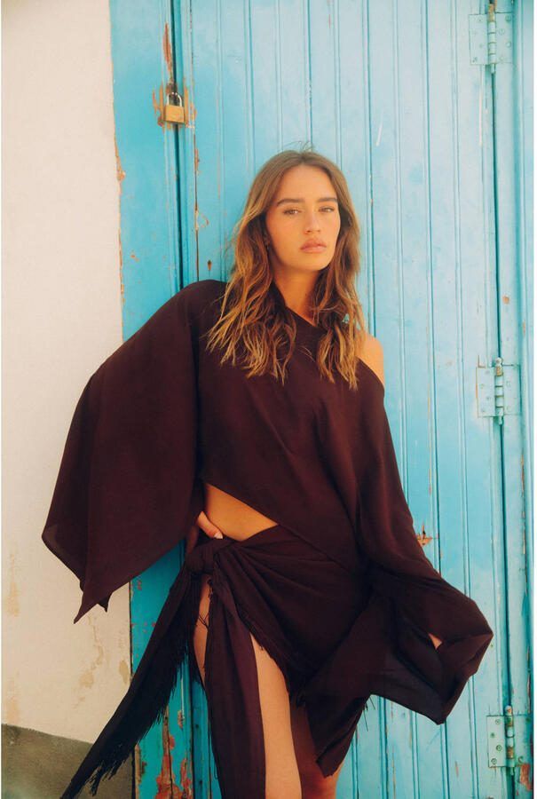 Refined Department oversized strandtuniek bruin - Foto 3