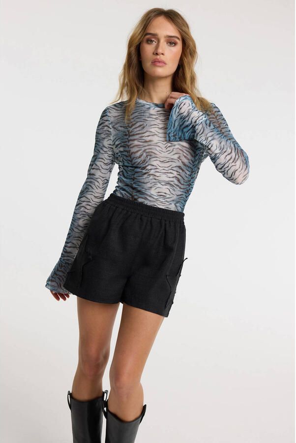 Refined Department regular waist casual short zwart - Foto 4