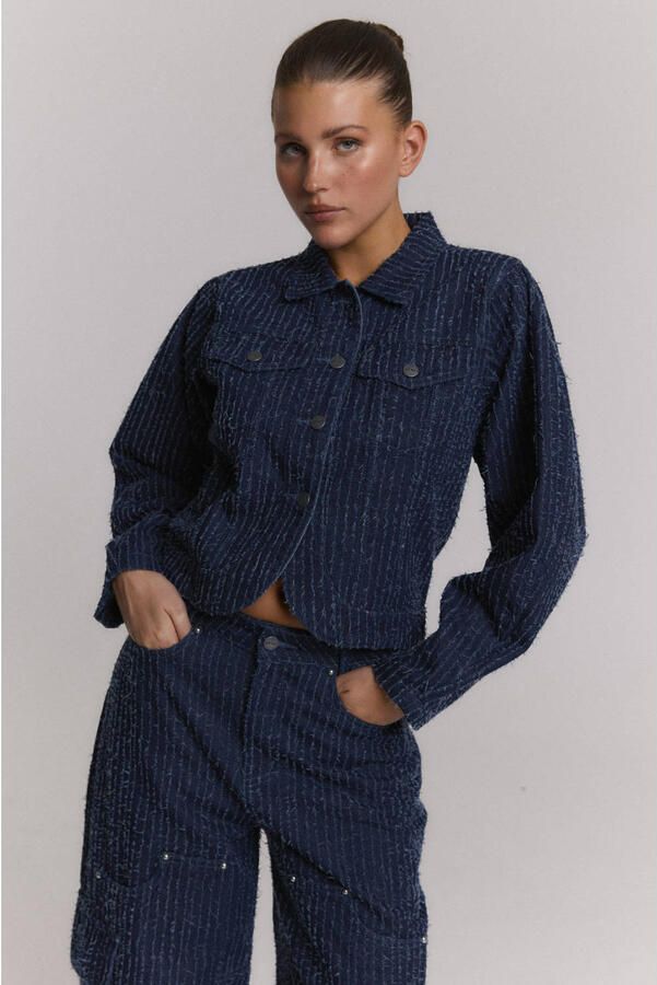 Refined Department spijkerjas donkerblauw