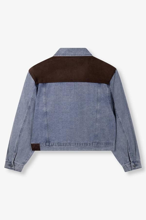 Refined Department spijkerjas medium blue denim - Foto 3