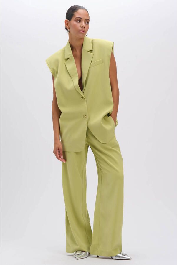 Refined Department straight regular waist pantalon lichtgroen - Foto 5