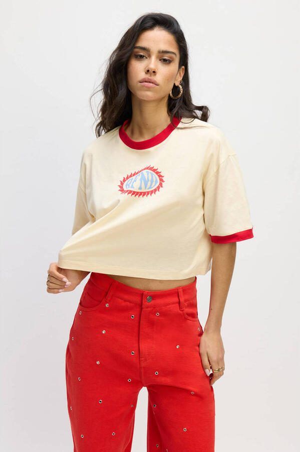 Refined Department Marlow T-shirt Beige Dames
