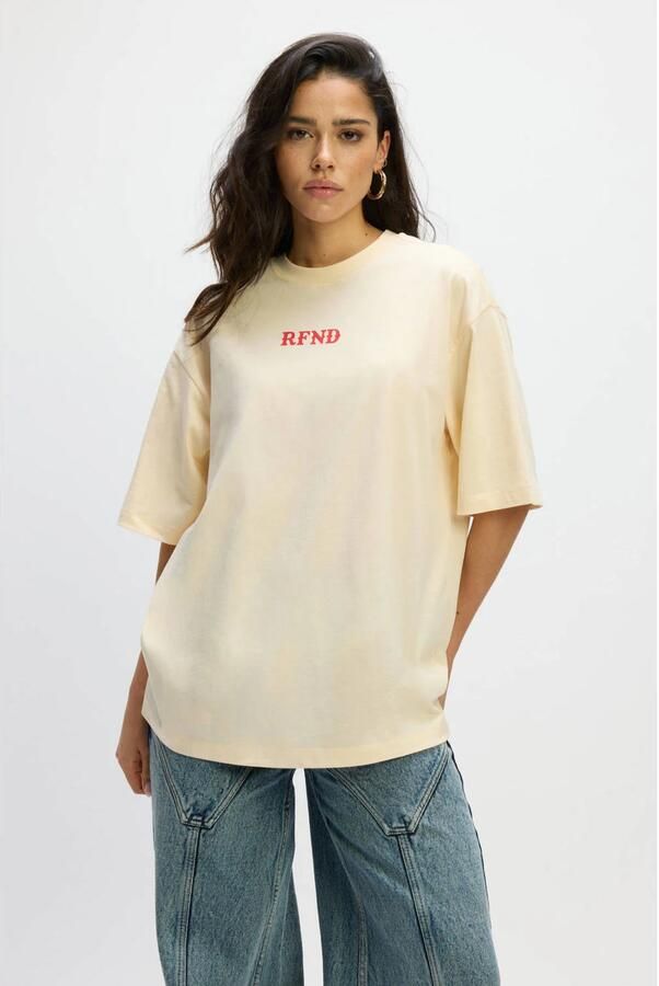 REFINED DEPARTMENT Dames Tops & T-shirts Maggy Beige - Foto 6