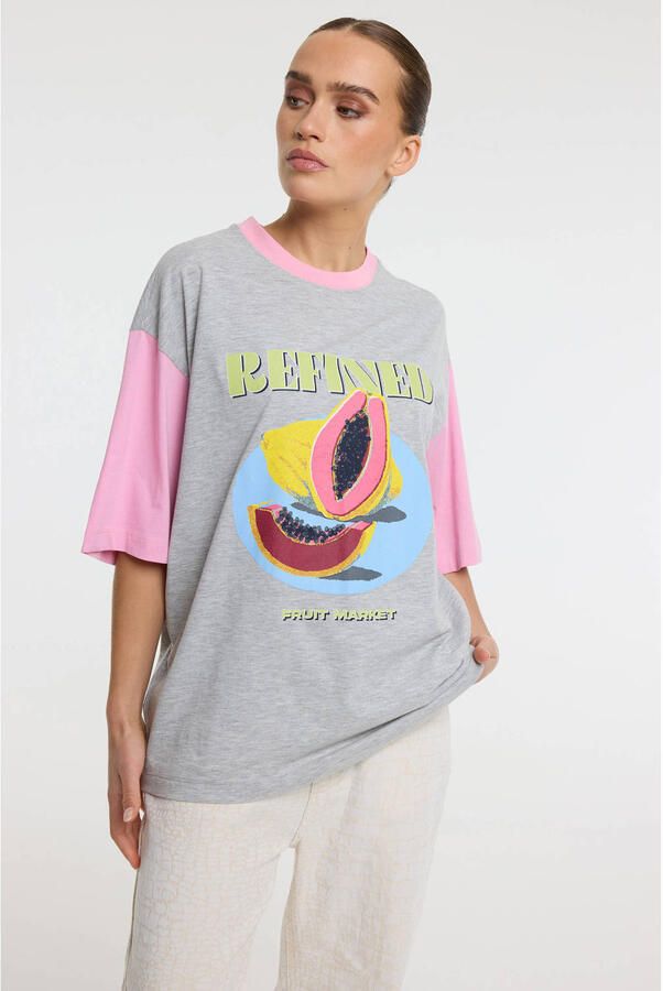 REFINED DEPARTMENT Dames Tops & T-shirts Loui 9986 Grijs - Foto 5