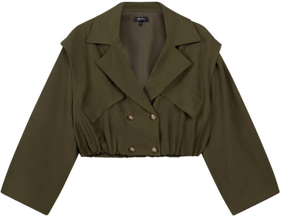 REFINED DEPARTMENT Dames Jassen Ladies Woven Bomber Trenchcoat Laya Olijf - Foto 6