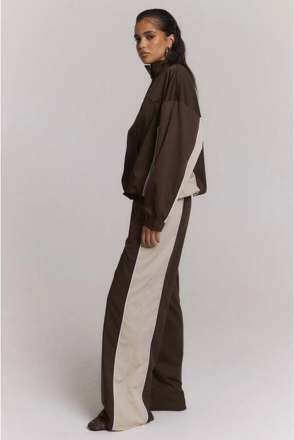 Refined Department wide leg broek donkerbruin - Foto 2