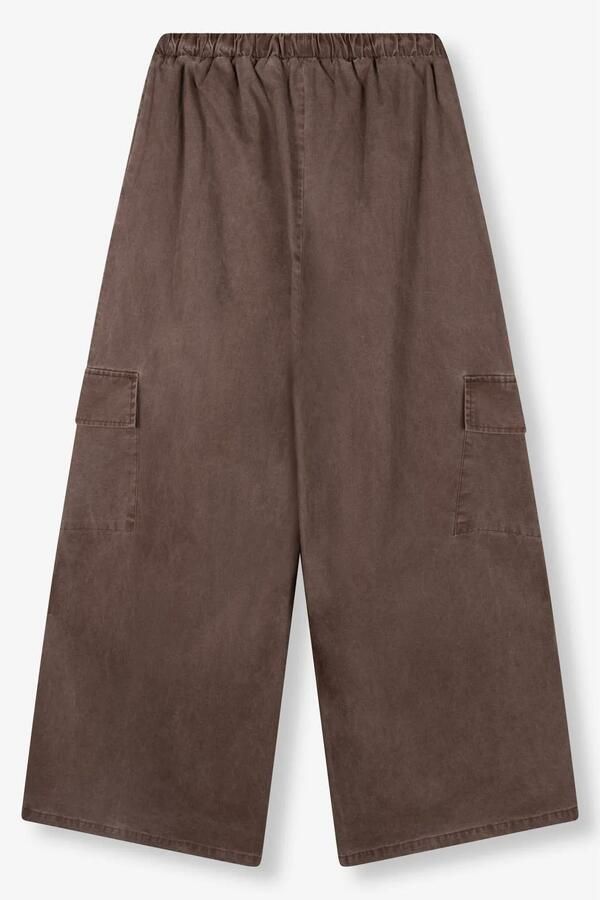 Refined Department wide leg broek donkerbruin - Foto 3