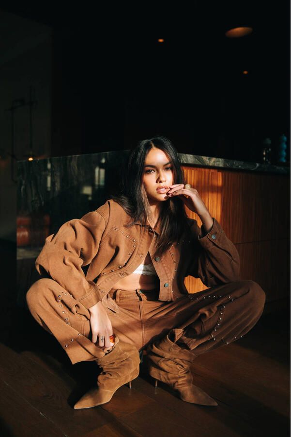 Refined Department wide leg jeans bruin