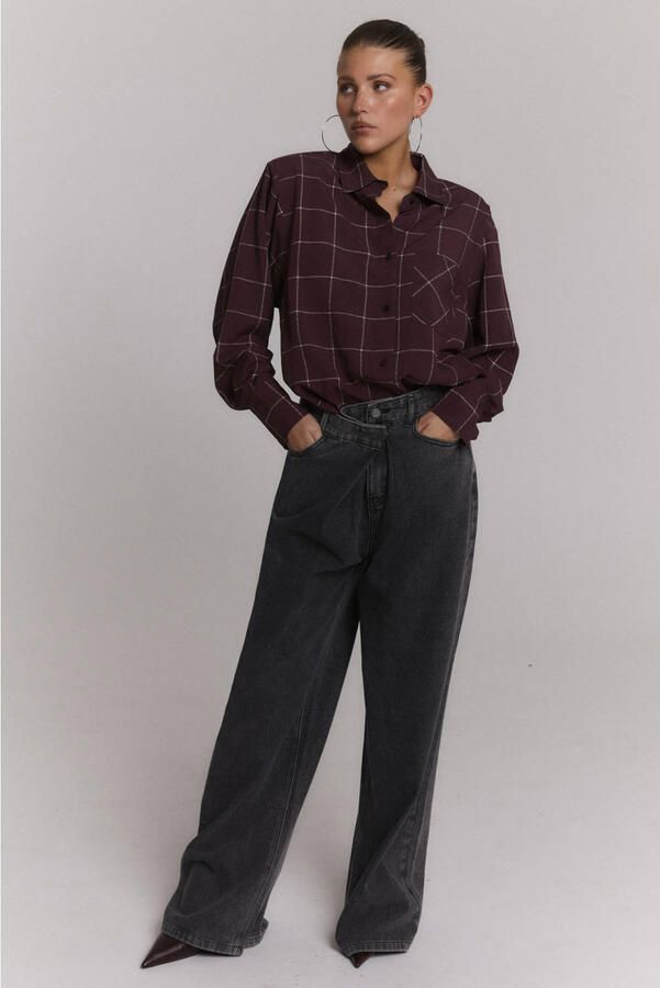 Refined Department wide leg jeans grijs