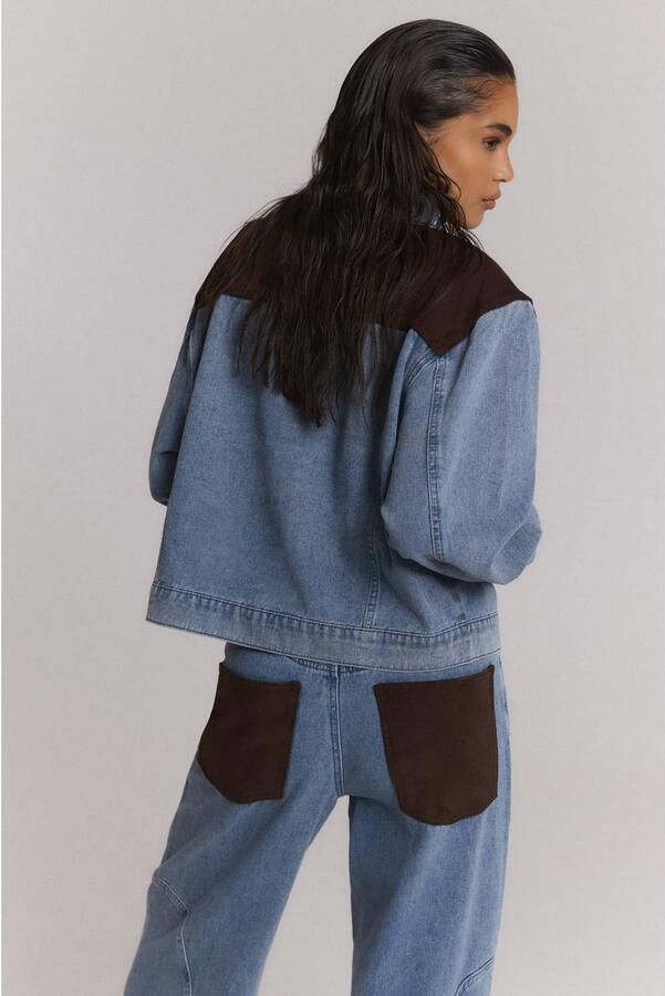 Refined Department wide leg jeans medium blue denim - Foto 2