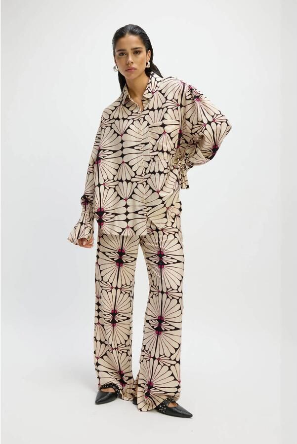 Refined Department wide leg regular waist broek beige - Foto 6