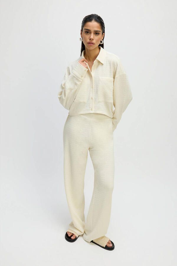 Refined Department wide leg regular waist broek beige - Foto 6