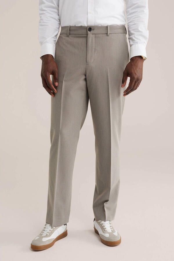 Regular pantalon taupe