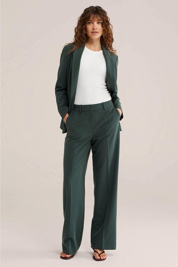 Regular waist pantalon donkergroen - Foto 2