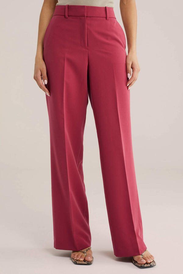 Regular waist pantalon fuchsia