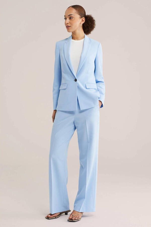 Regular waist pantalon lichtblauw - Foto 3