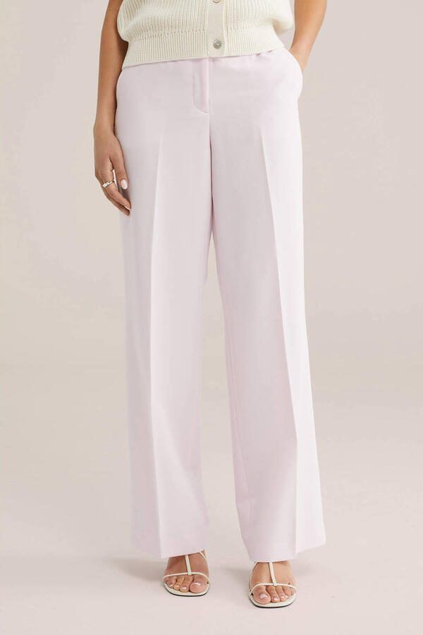 Regular waist pantalon lichtroze
