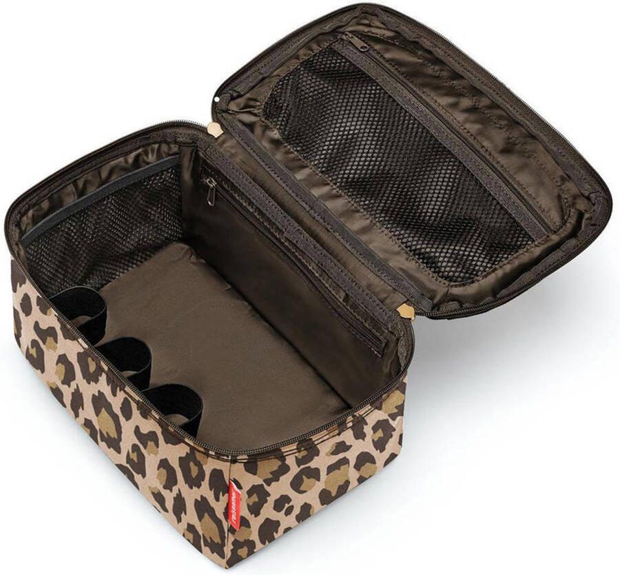 Reisenthel toilettas Travelling Beautycase met panterprint bruin
