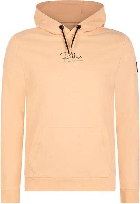 Rellix hoodie met logo zacht oranje