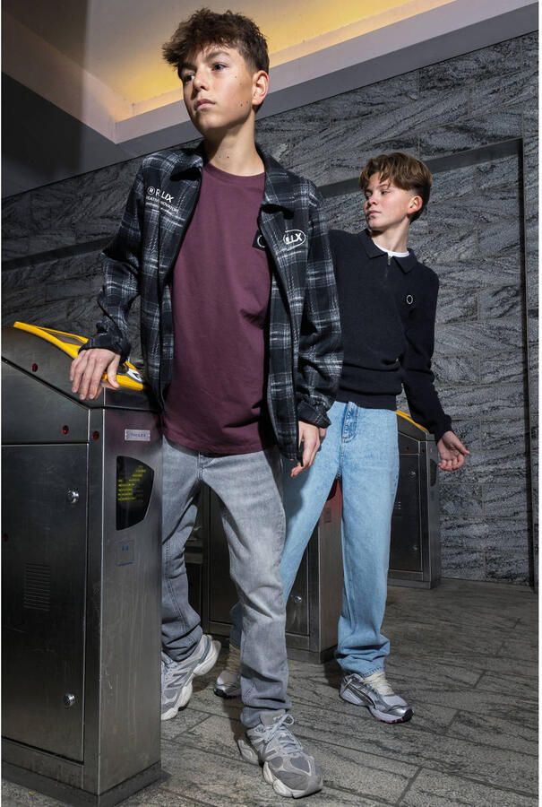 RELLIX Jongens Jeans Straight Fit Jeans Lichtgrijs - Foto 5