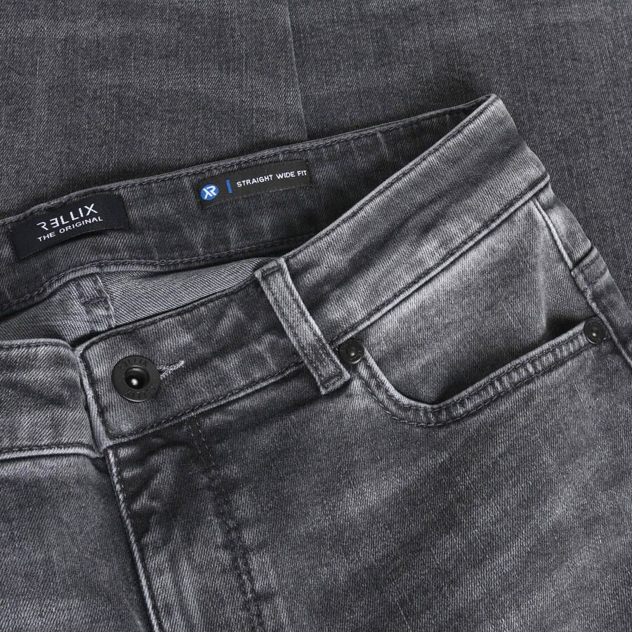 RELLIX Jongens Jeans Straight Wide Fit Jeans Donkergrijs - Foto 3