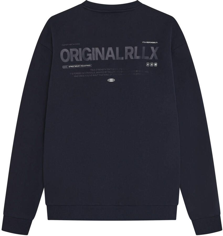 Rellix oversized sweater met backprint marineblauw - Foto 2