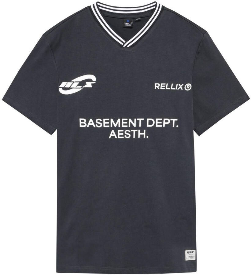 Rellix oversized T-shirt met logo antraciet - Foto 2