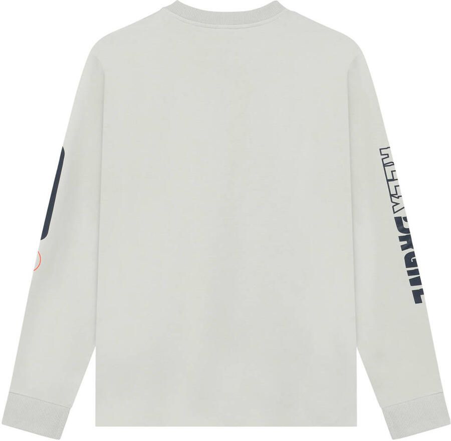 Rellix rechtvallende longsleeve met print lichtgrijs - Foto 3