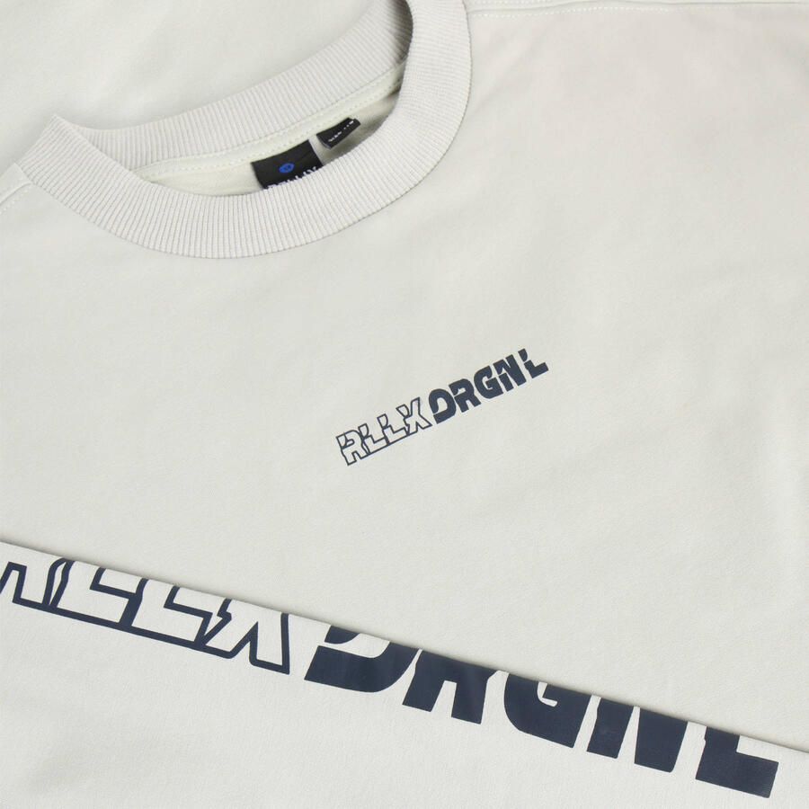 Rellix rechtvallende longsleeve met print lichtgrijs - Foto 2