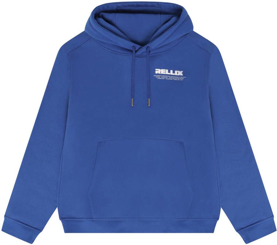 Rellix rechtvallende sweater met backprint blauw Backprint
