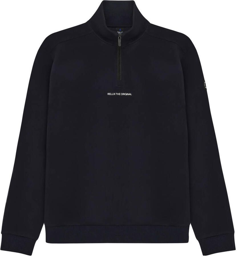Rellix rechtvallende sweater met backprint marineblauw - Foto 3