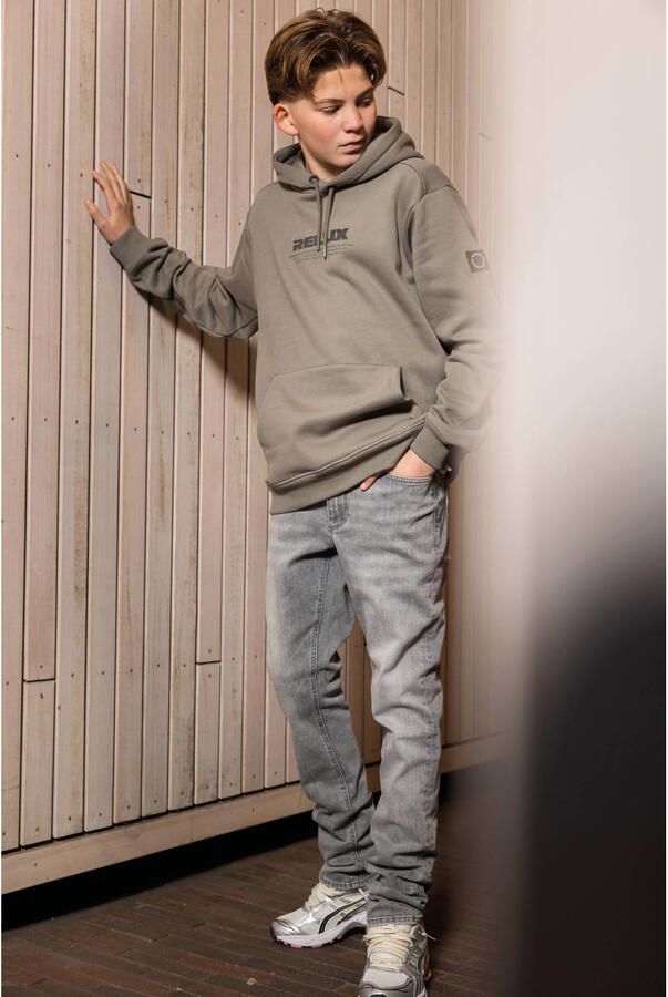 RELLIX Jongens Jeans Straight Fit Jeans Lichtgrijs - Foto 4