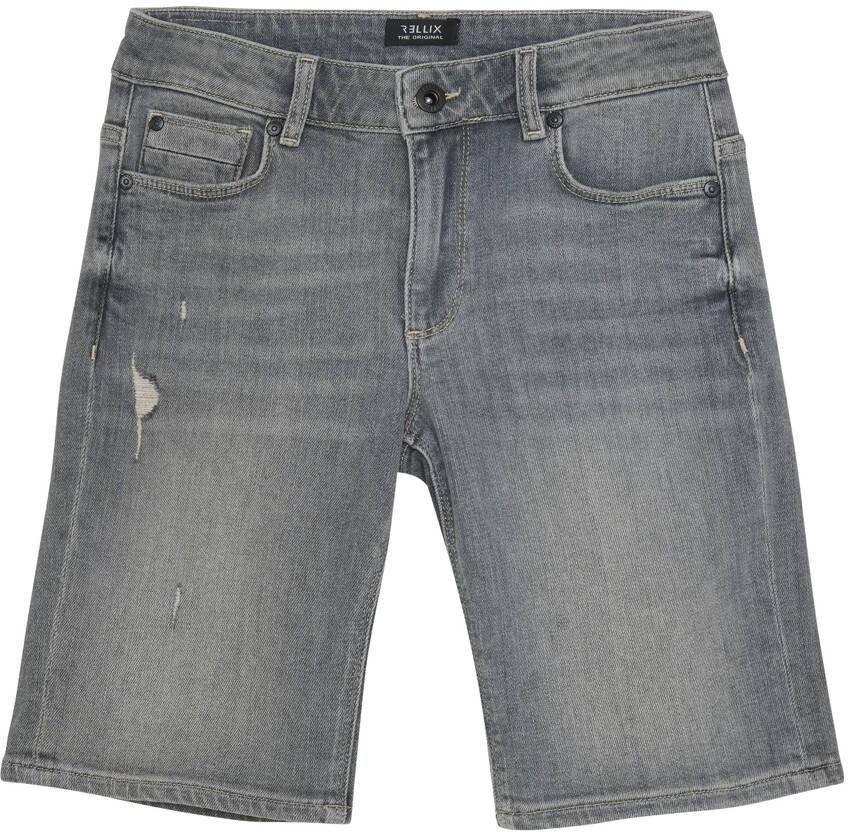 RELLIX Jongens Jeans Denim Short Grey Grijs - Foto 4