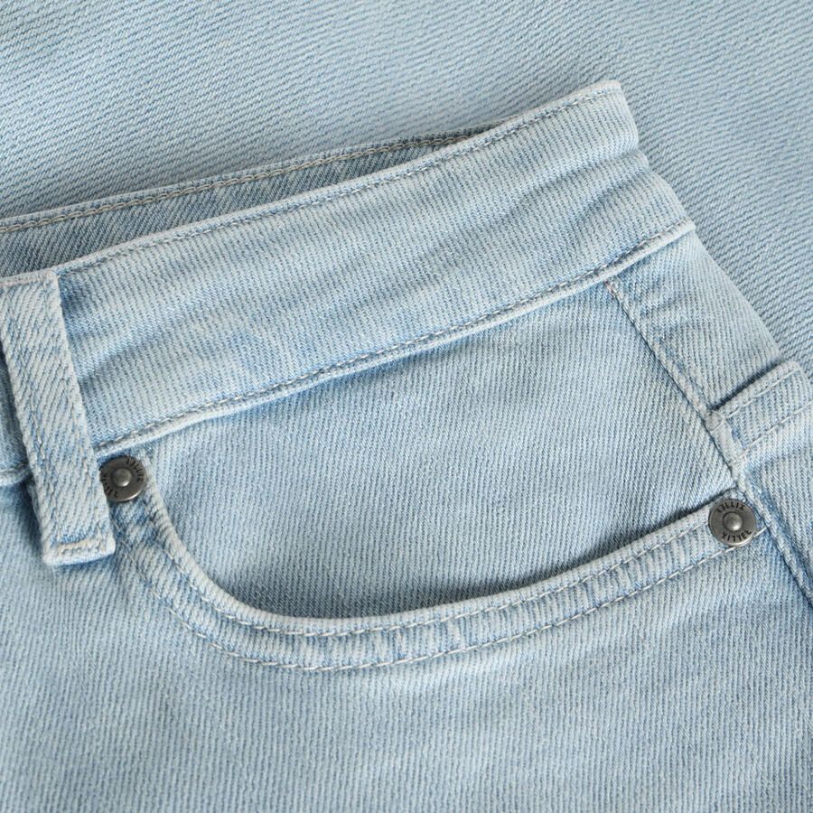 Rellix straight regular waist short light blue denim - Foto 4