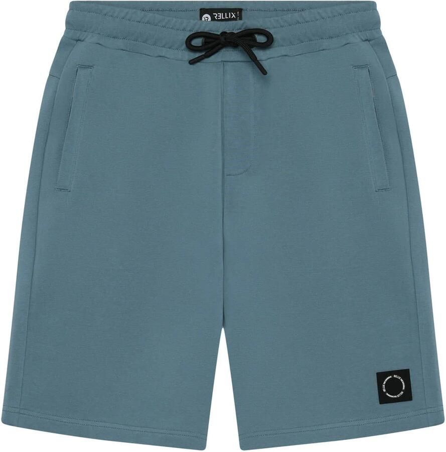 Rellix straight regular waist sweatshort blauw