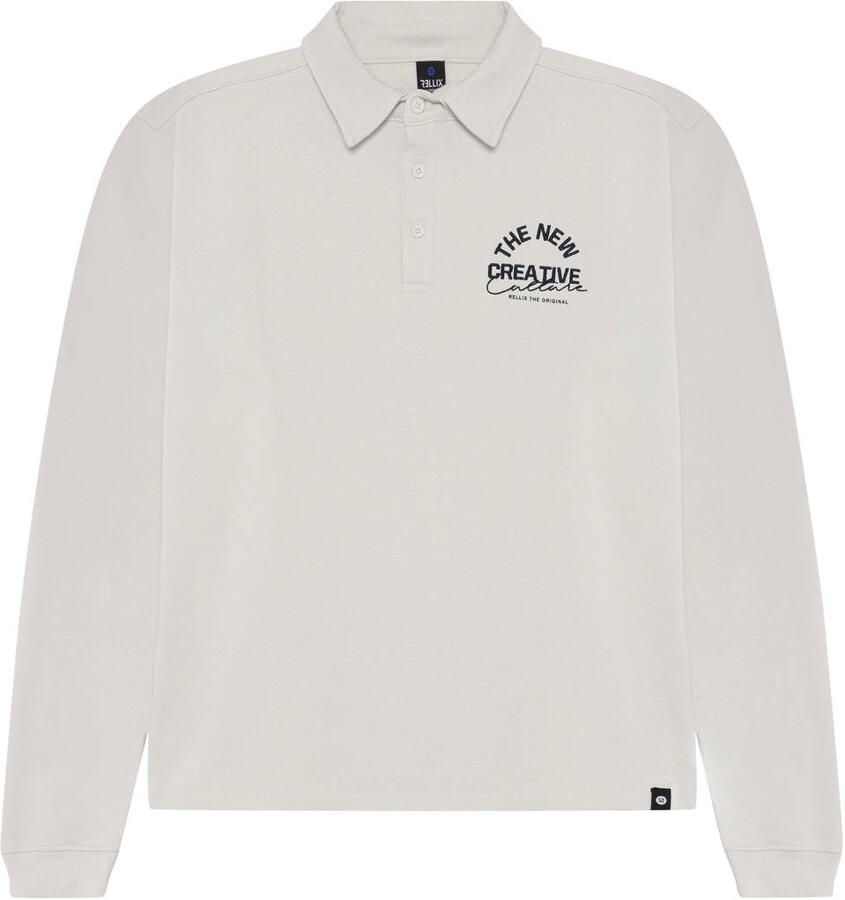 Rellix sweater met backprint grijs