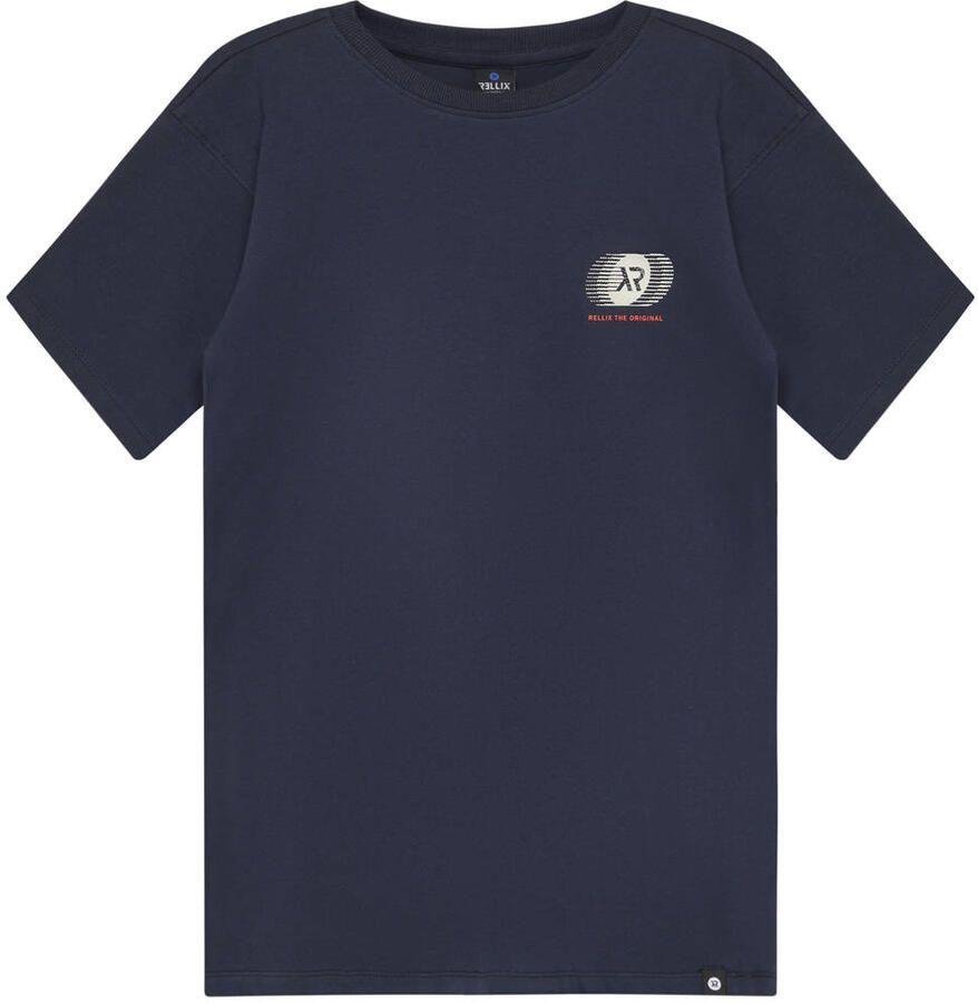 Rellix T-shirt met backprint donkerblauw