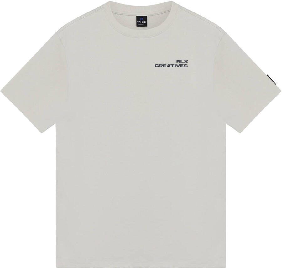 Rellix T-shirt met backprint lichtgrijs