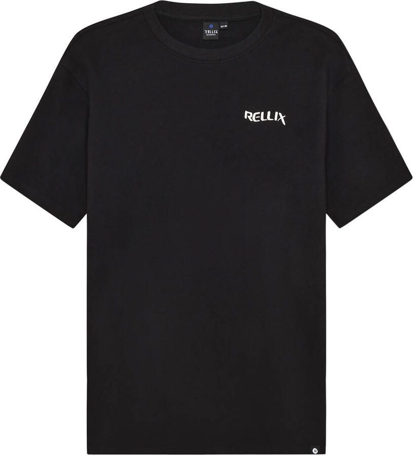 RELLIX Jongens Polo's & T-shirts Oversized T-shirt Structure Zwart - Foto 3