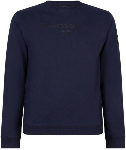 Rellix sweater met logo blauw