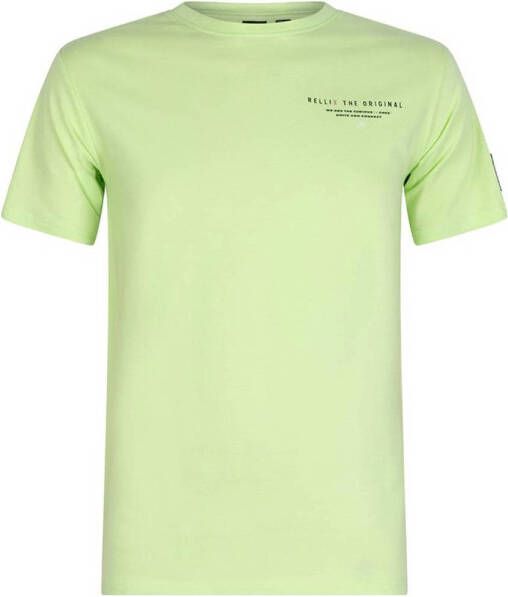 Rellix T-shirt met backprint limegroen