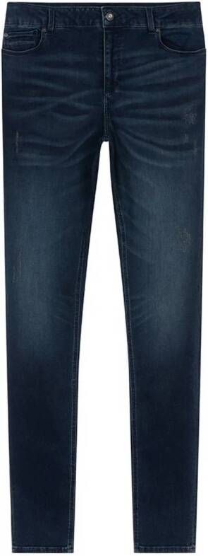 Rellix tapered fit jeans damaged dark denim