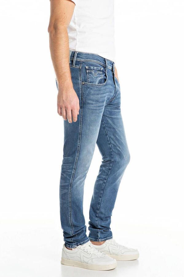 REPLAY ANBASS Hyperflex slim fit jeans medium blue - Foto 4