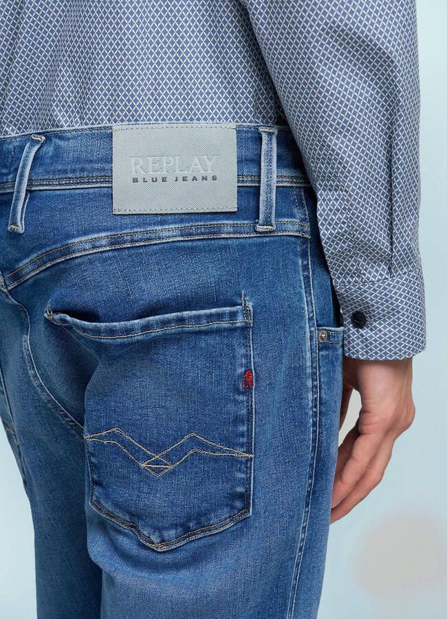 REPLAY ANBASS Hyperflex slim fit jeans medium blue